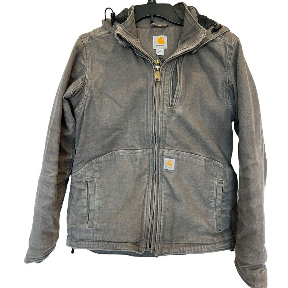 Carhartt Womens Full Swing Caldwell Sherpa Lined Jacket Gray Sz S 4-6   102248